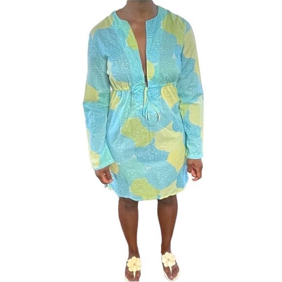 Victoria’s Secret LS Plunge Floral Print Cover Up Dress - Picture 1 of 15